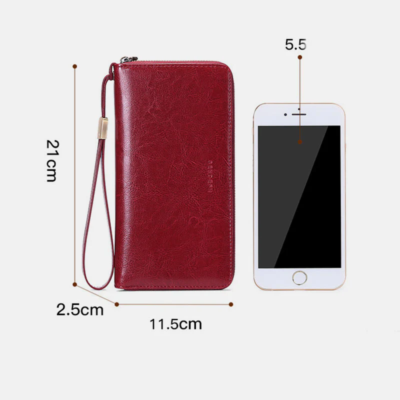 RFID Genuine Leather Large Capacity Wallet