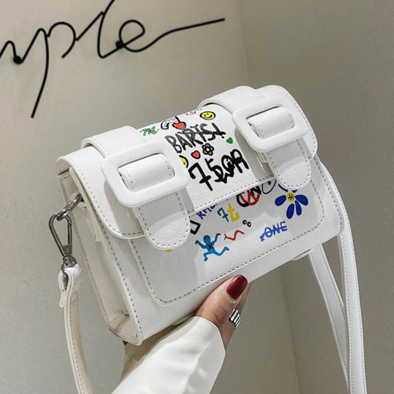 Graffiti Small Phone Purse Fashion Crossbody Shoulder Bag Handbag