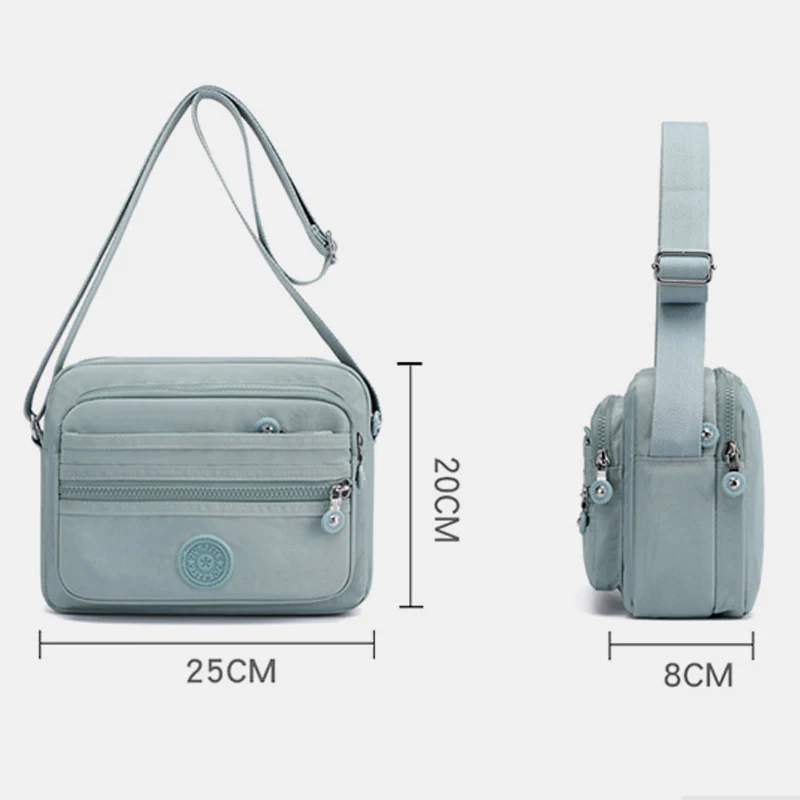 Multi-Pocket LightlyDesign Casual CrossbodyBag