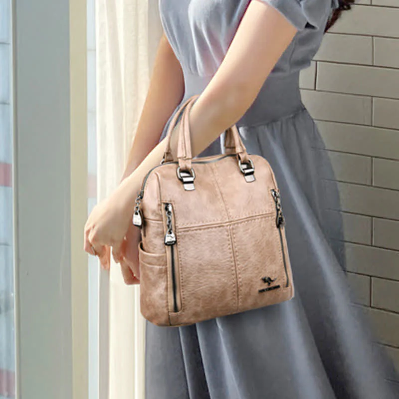 Multifunctional LargeCapacity Elegant Shoulder Bag Crossbody Bag Backpack