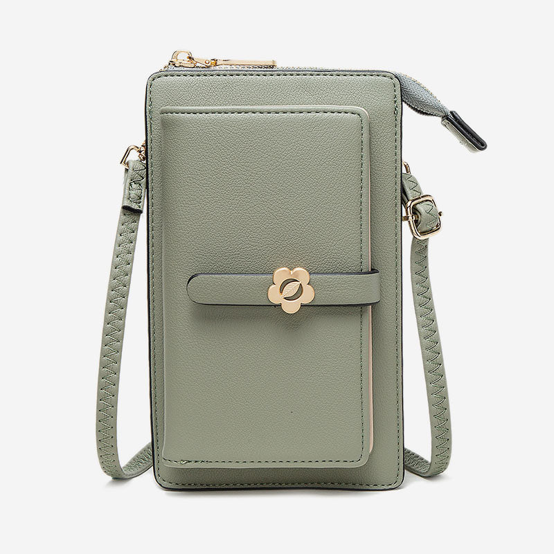 Lightweight Elegant Crossbody Phone Bag with Touchscreen Window