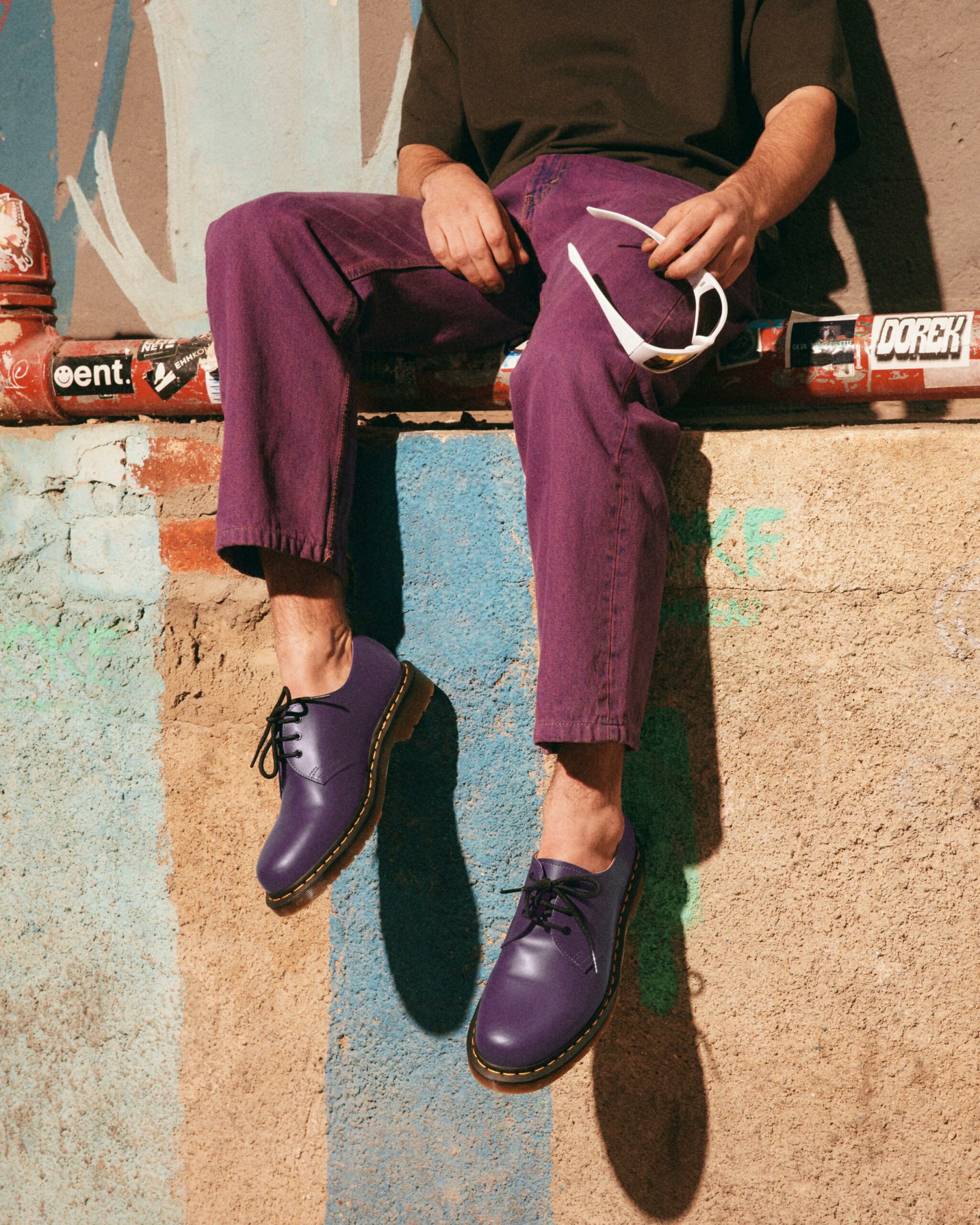 1461 Yellow Stitch Leather Oxford Shoes