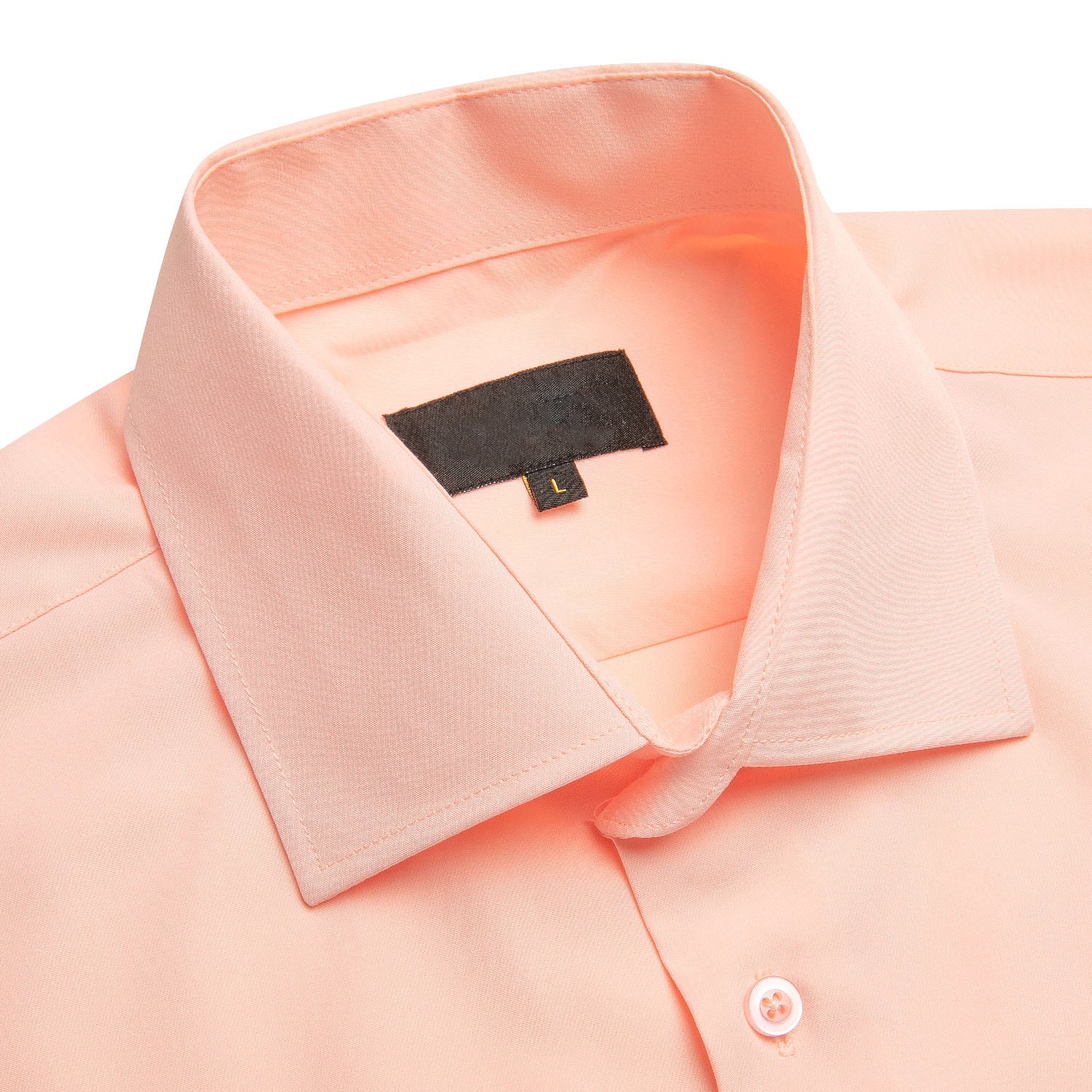 Cream Pink Solid Men's Short Sleeve Shirt