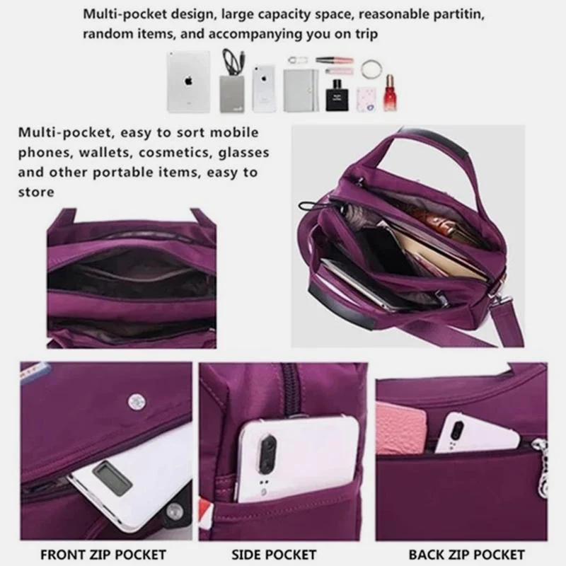 Waterproof Nylon Bag Anti-theft Multifunctional Handbag
