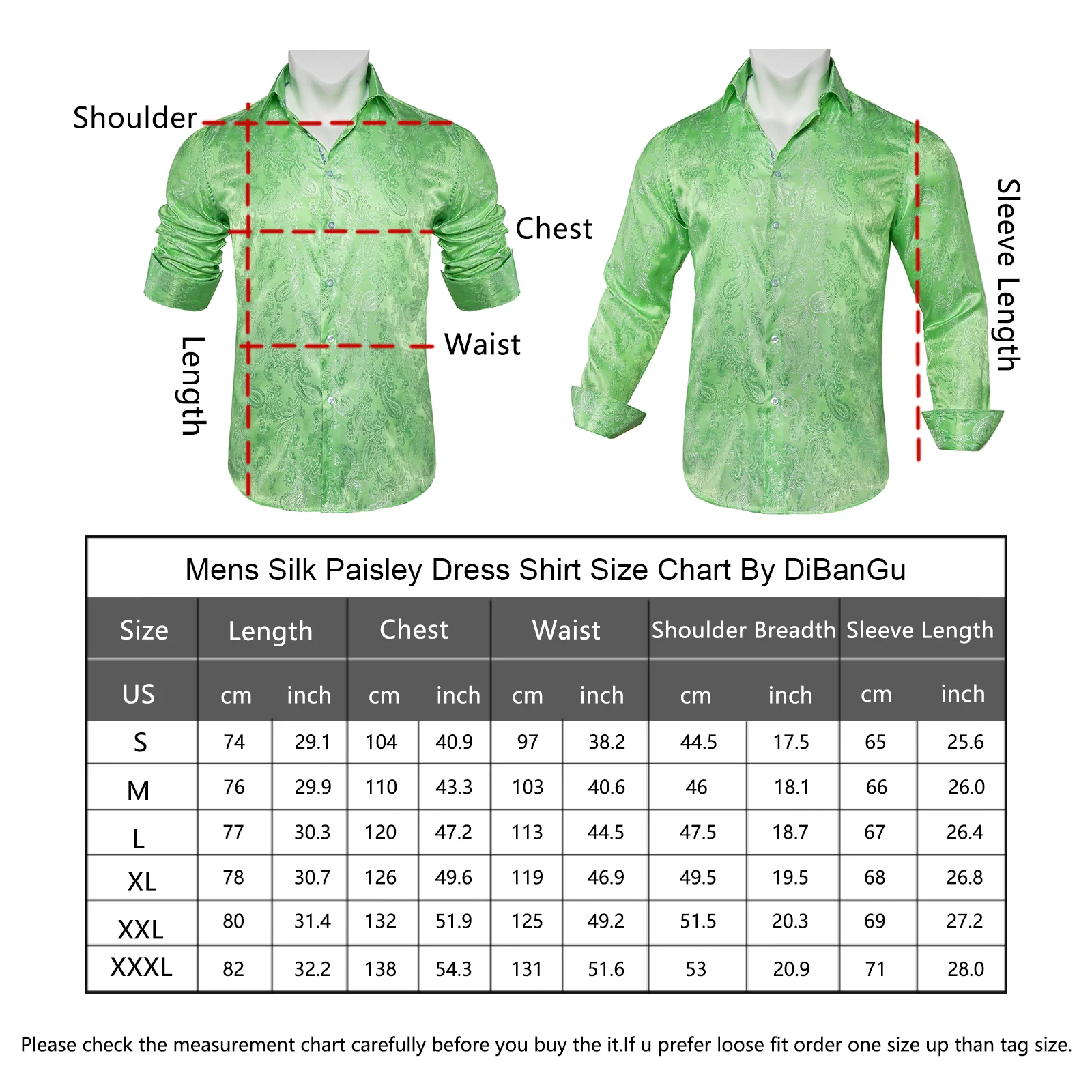 Fluorescent Green Paisley Style Silk Men's Long Sleeve Shirt