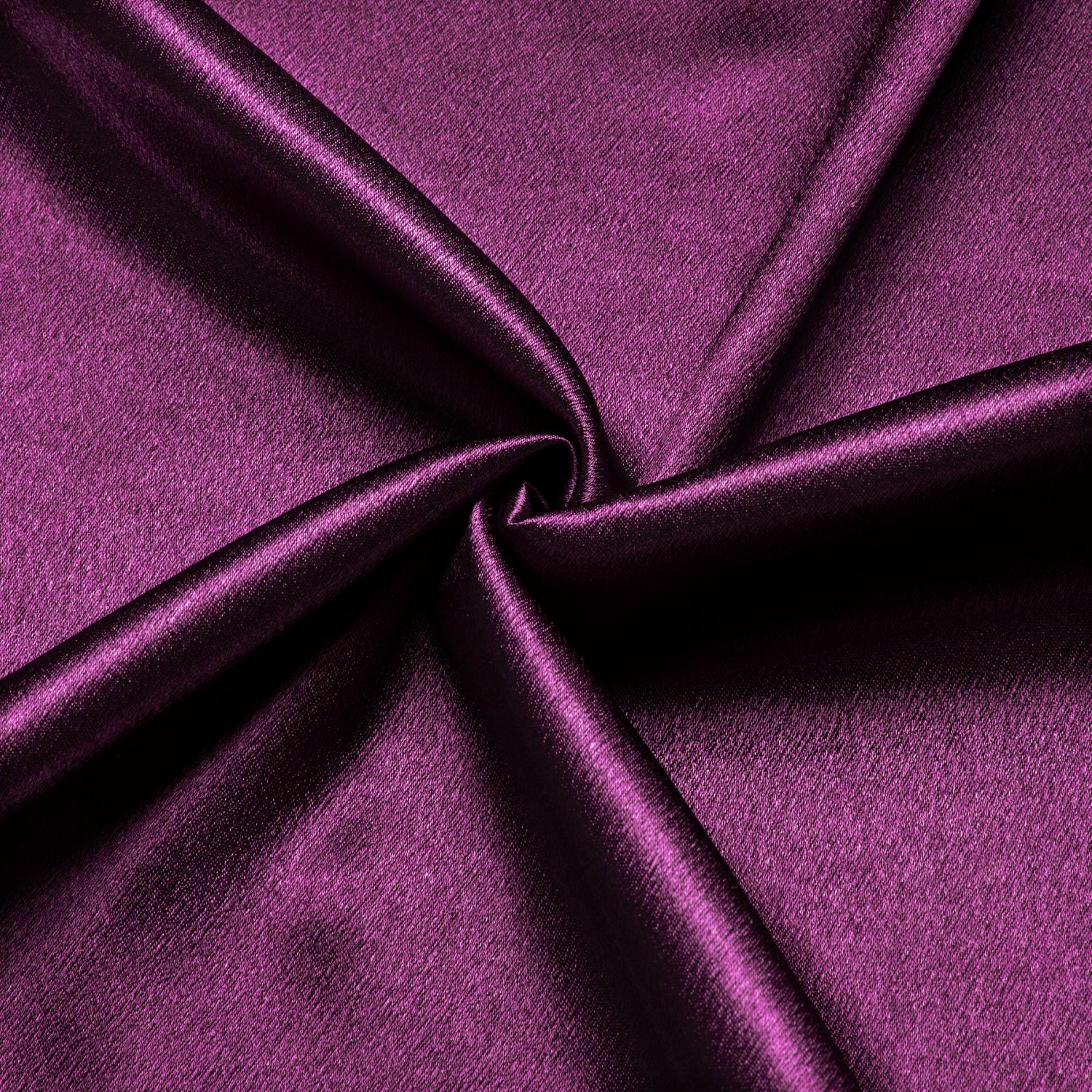 Shiny Dark Purple Solid Silk Men's Long Sleeve Shirt