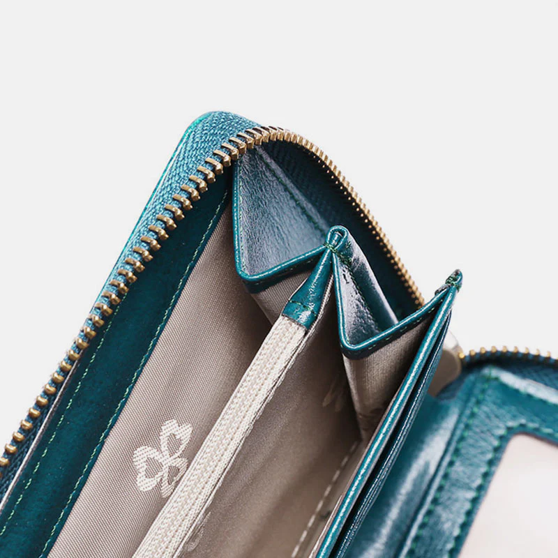 RFID Genuine Leather Large Capacity Wallet