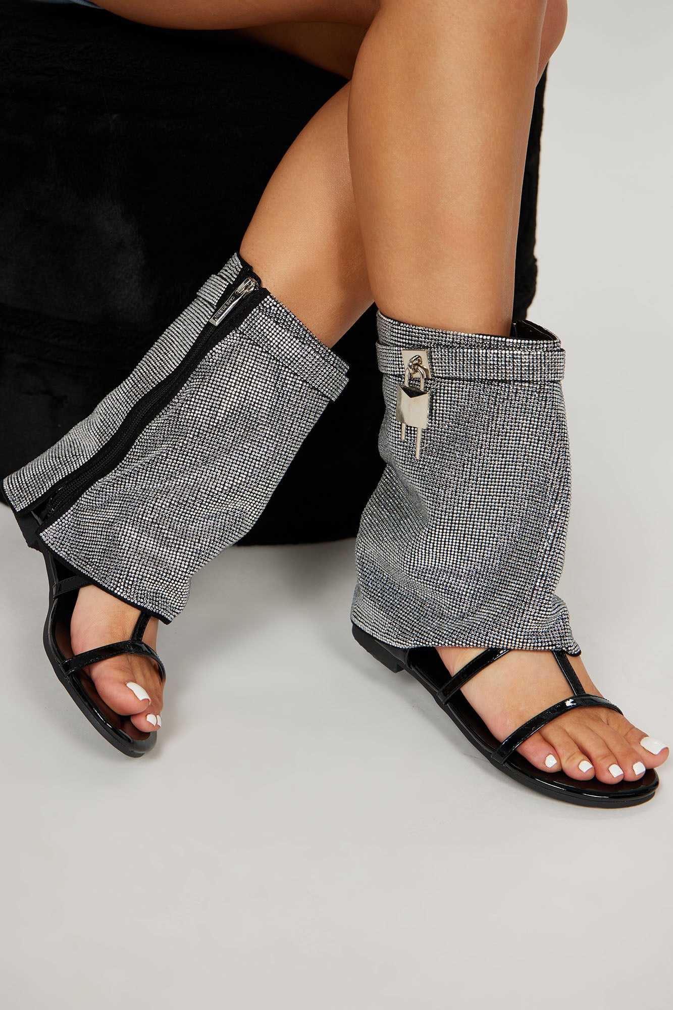 Don t Worry I Got It Flat Sandals   Black