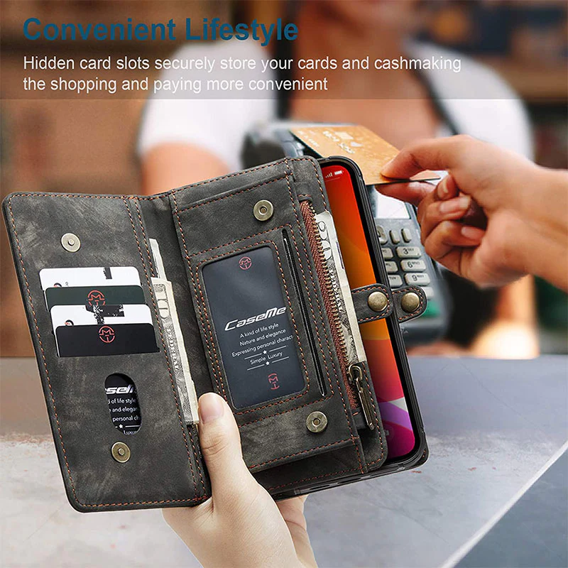 2 in 1Magnetic Wallet Detachable Case for Phone