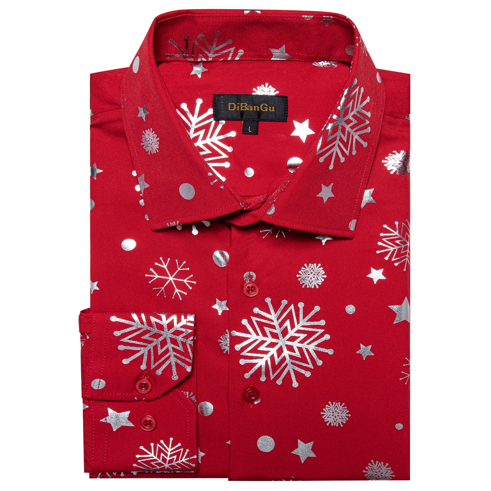 Red White Snowflakes Long Sleeve Shirt Christmas