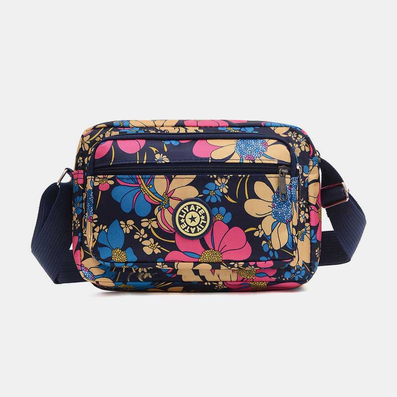 Large Capacity Printing Waterproof Nylon Shoulder Bag Crossbody Bag