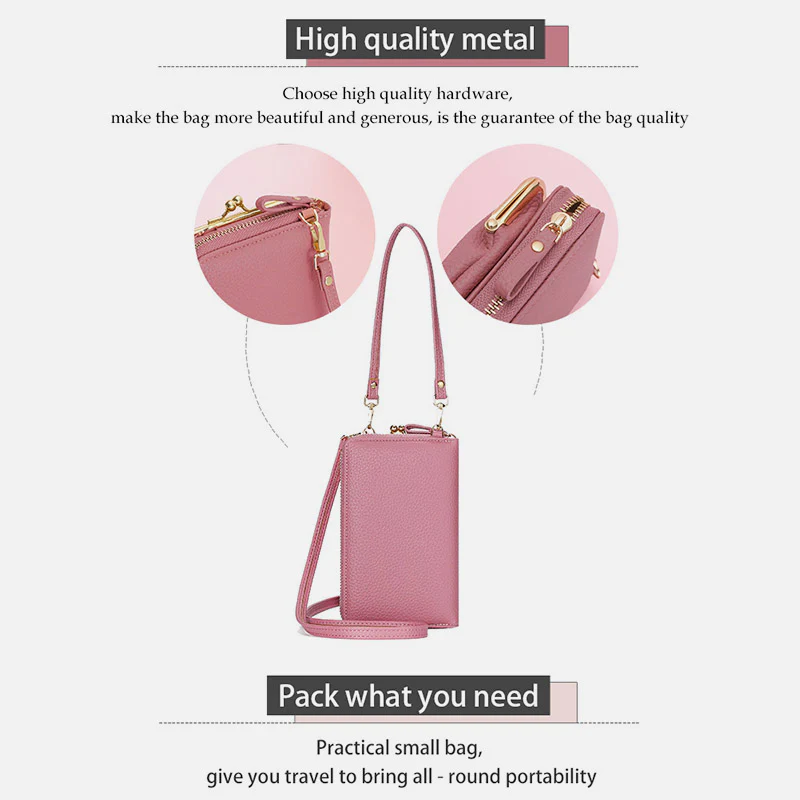 Multifunctional Kiss-Lock Crossbody Phone Bag(Buy 2 Get 15% Off,CODE:B2)