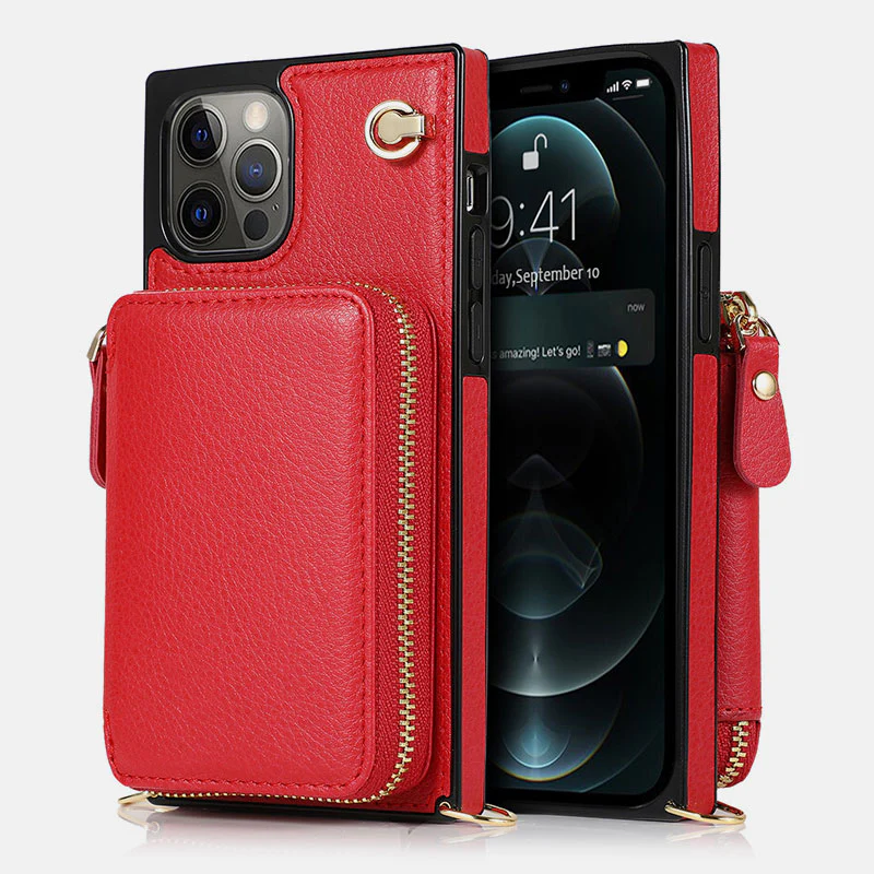360° Edge Coverage Phone Case Multifunctional Card Holder Crossbody Bag Wallet