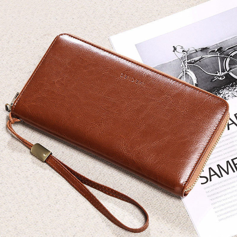RFID Genuine Leather Large Capacity Wallet