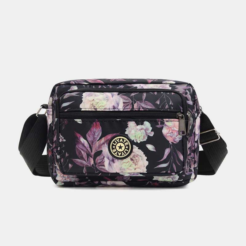 Large Capacity Printing Waterproof Nylon Shoulder Bag Crossbody Bag