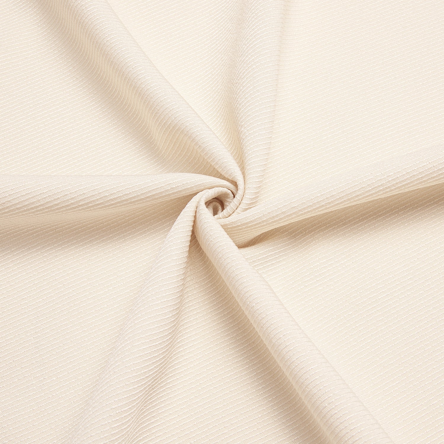 Ivory Solid Stretch Woven Business Men's Long Sleeve Button Down Shirt