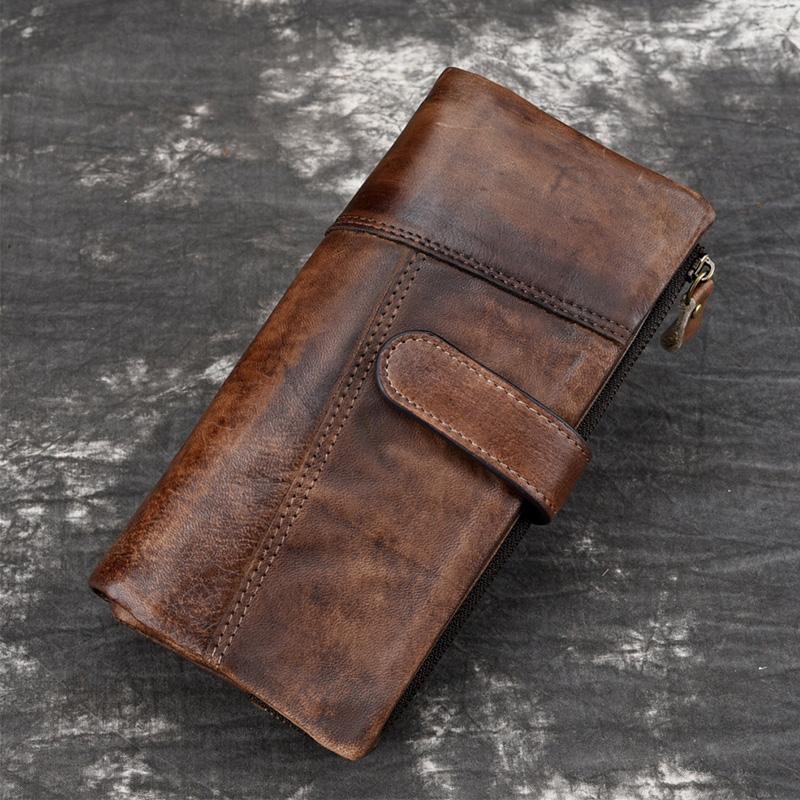 RFID GenuineLeather Long Wallet Purse