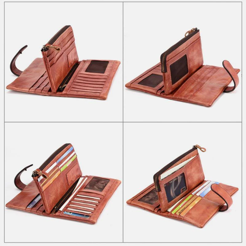RFID GenuineLeather Long Wallet Purse