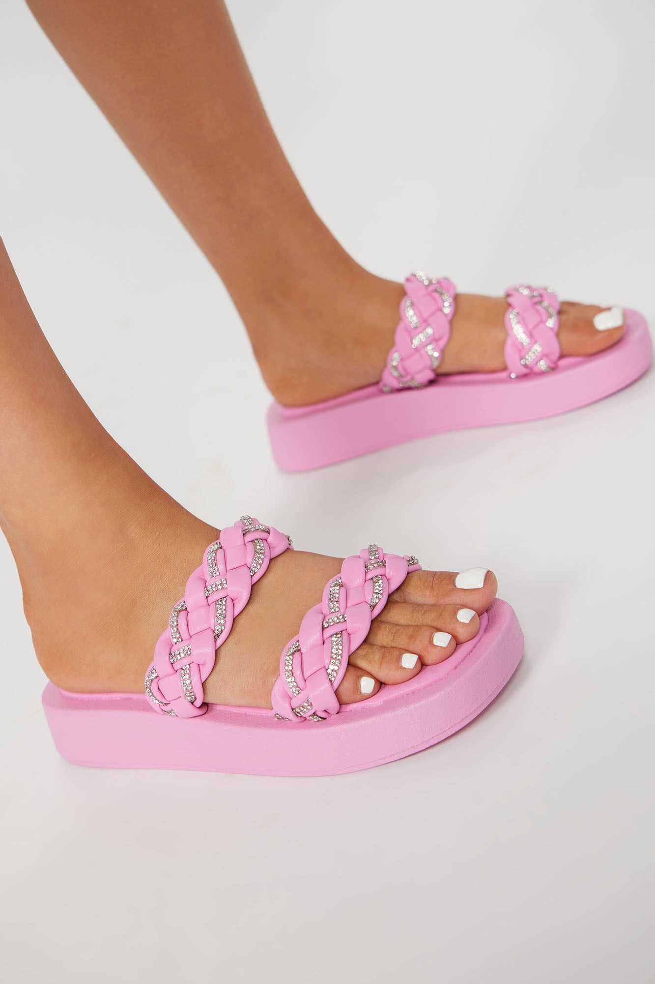 Imogen Flat Sandals   Neon Pink
