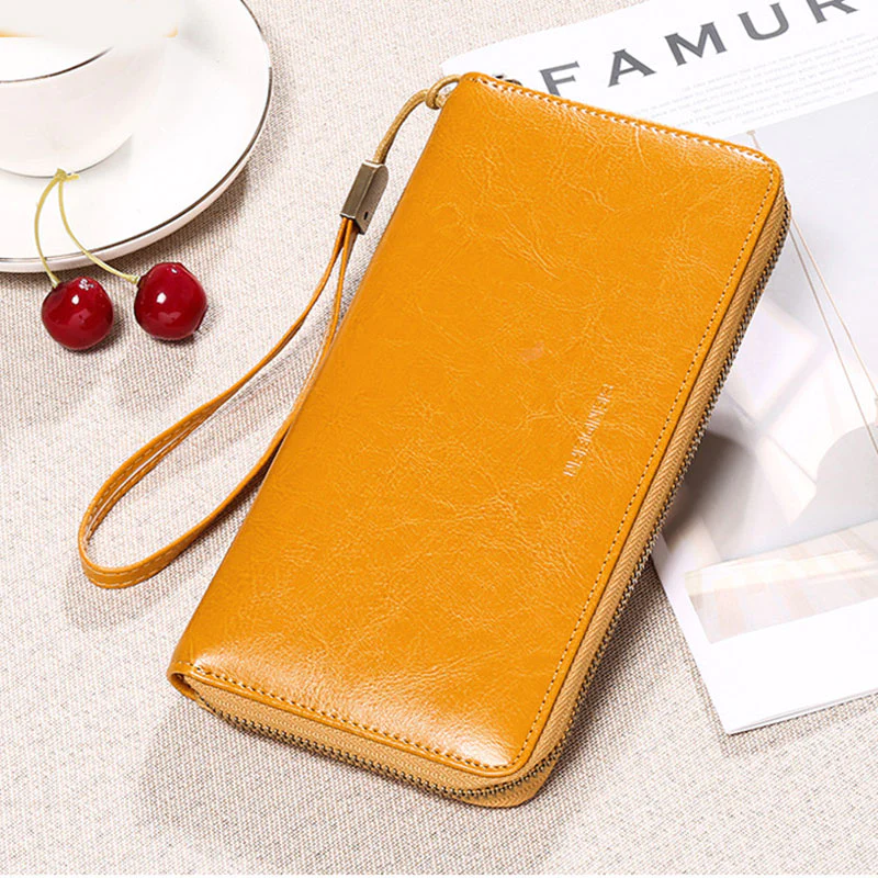 RFID Genuine Leather Large Capacity Wallet