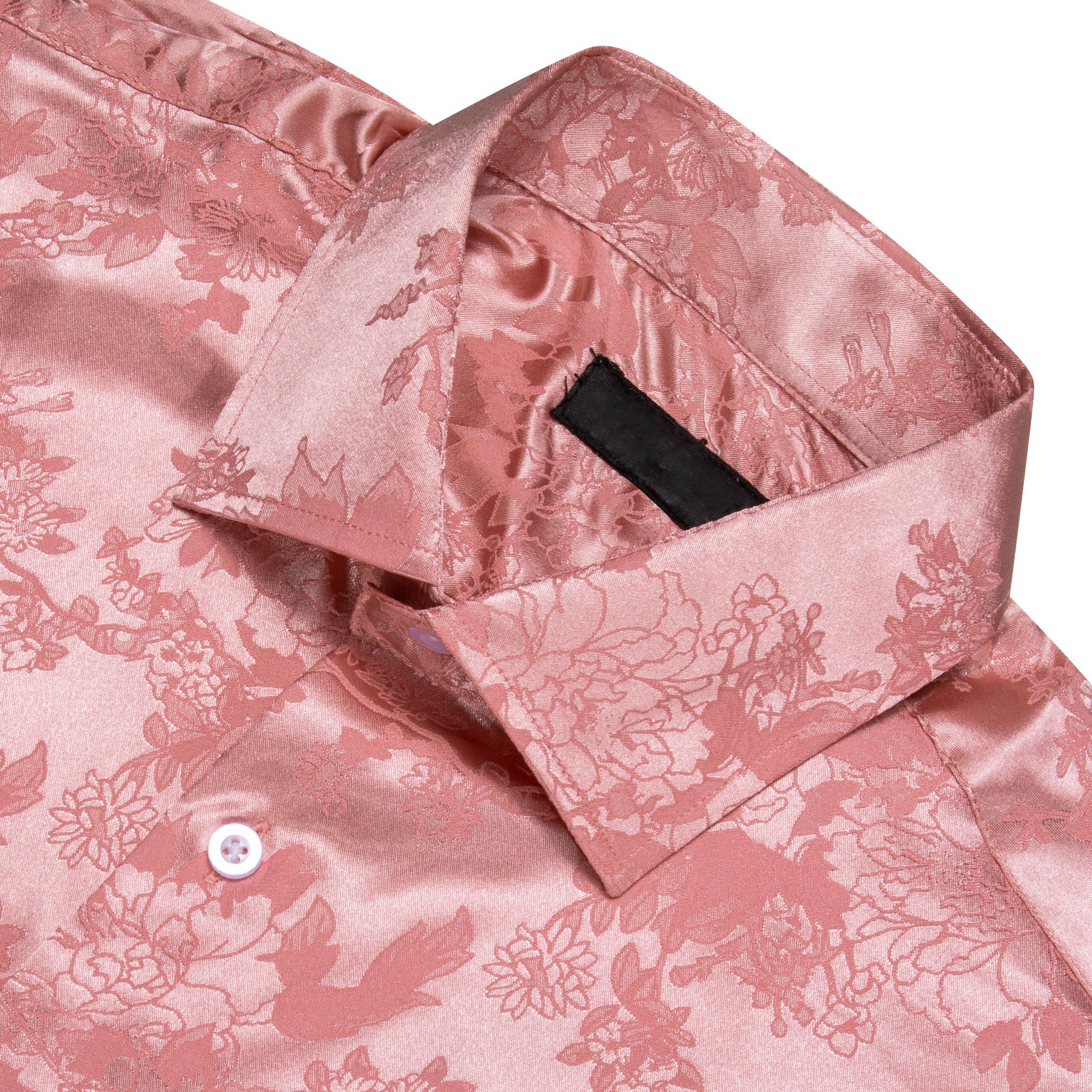 India Red Floral Men's Long Sleeve Shirt