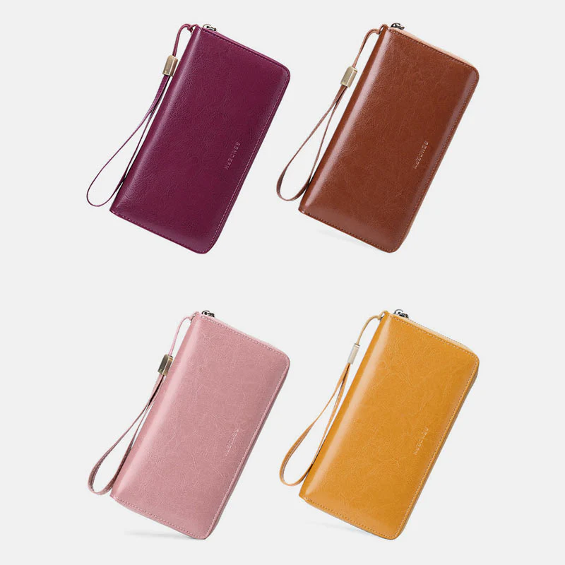 RFID Genuine Leather Large Capacity Wallet