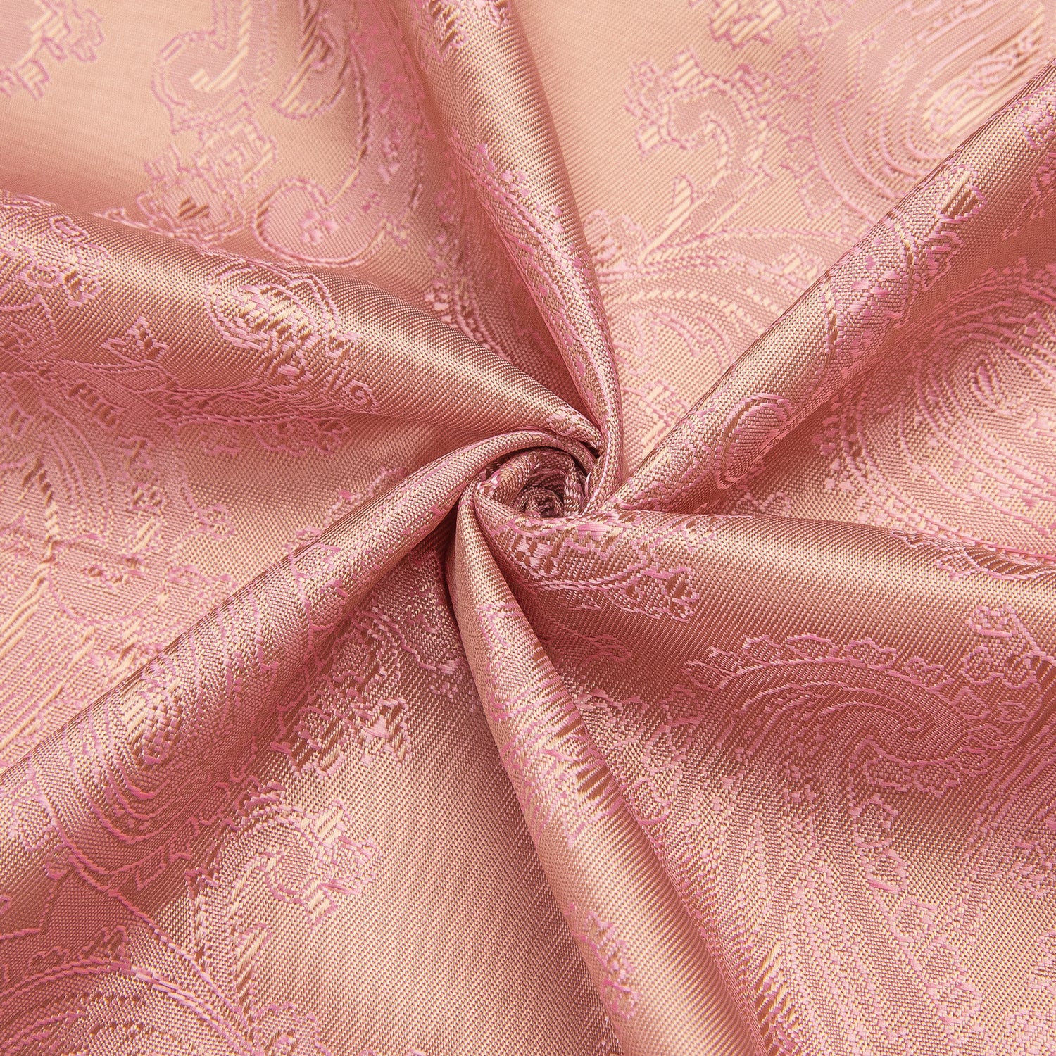 Pink Paisley Silk Men's Short Sleeve Shirt