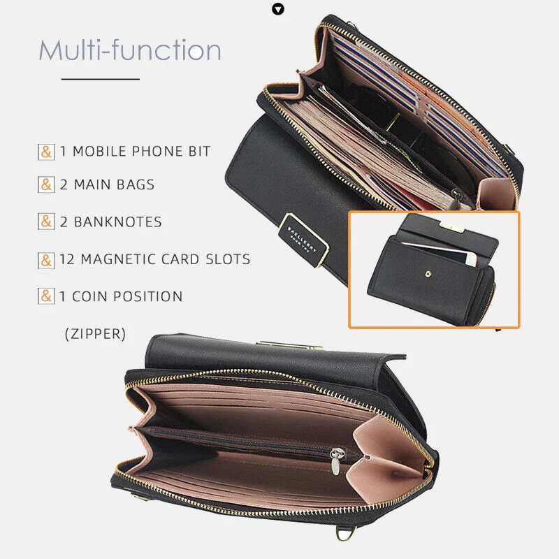 High Capacity Multi-Slot Crossbody Phone Bag
