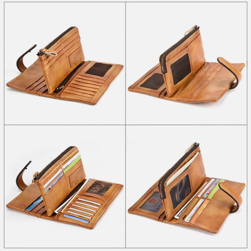 RFID GenuineLeather Long Wallet Purse