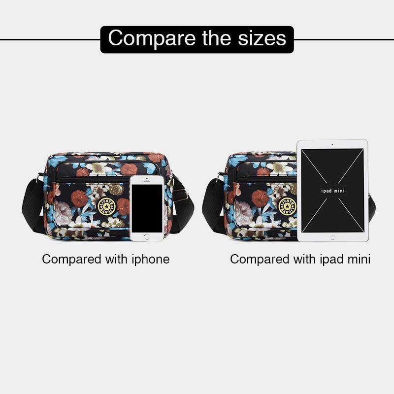 Large Capacity Printing Waterproof Nylon Shoulder Bag Crossbody Bag