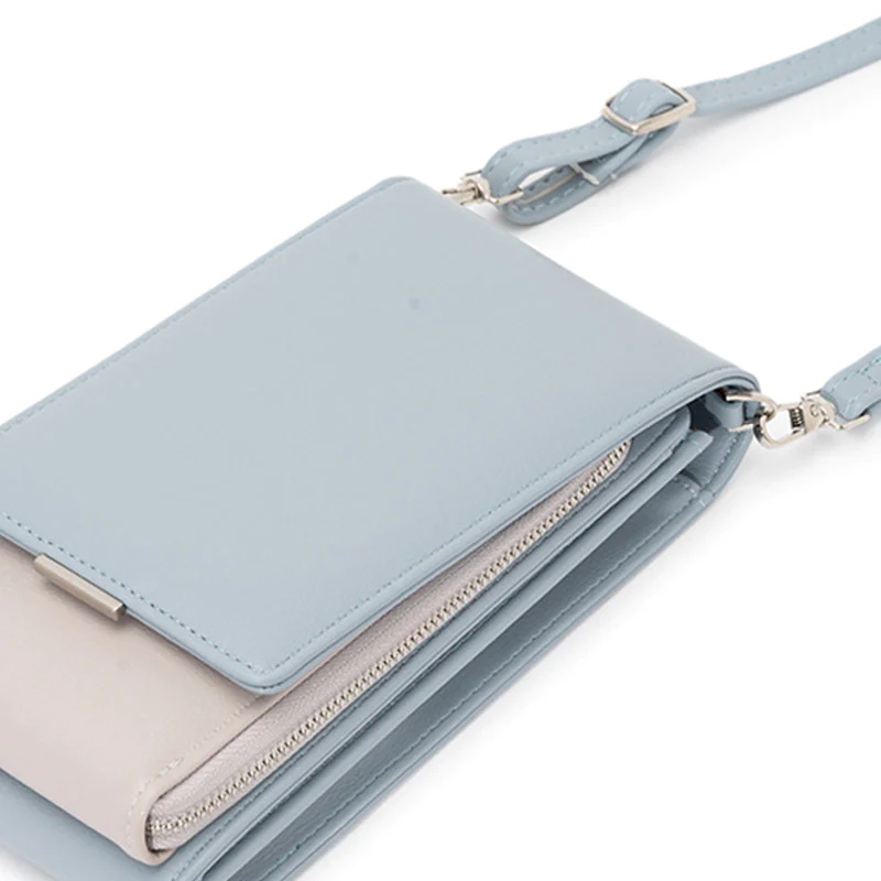 Small Cell Phone Purse Mini PU Crossbody Bag Wallet with Card Slot