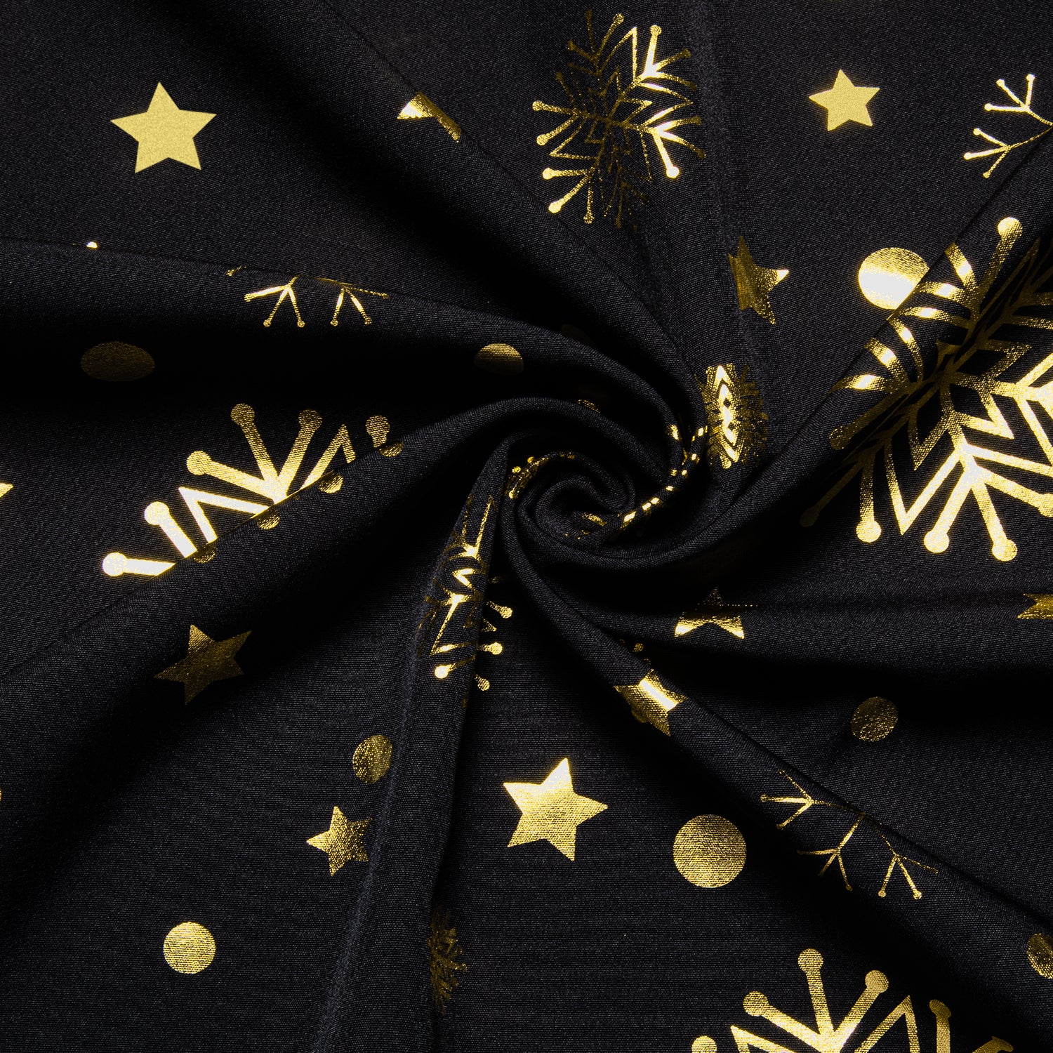 Black Gold Snowflakes Long Sleeve Shirt Christmas