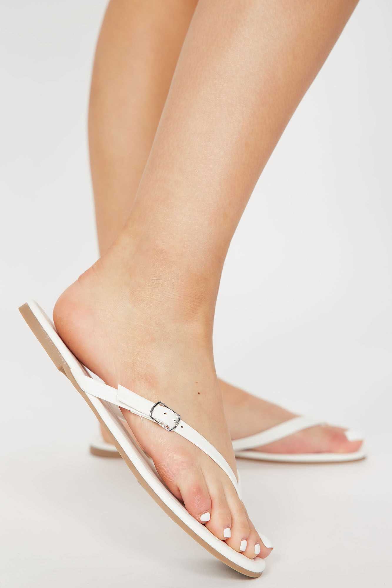 A Girl Like Me Flip Flops   White