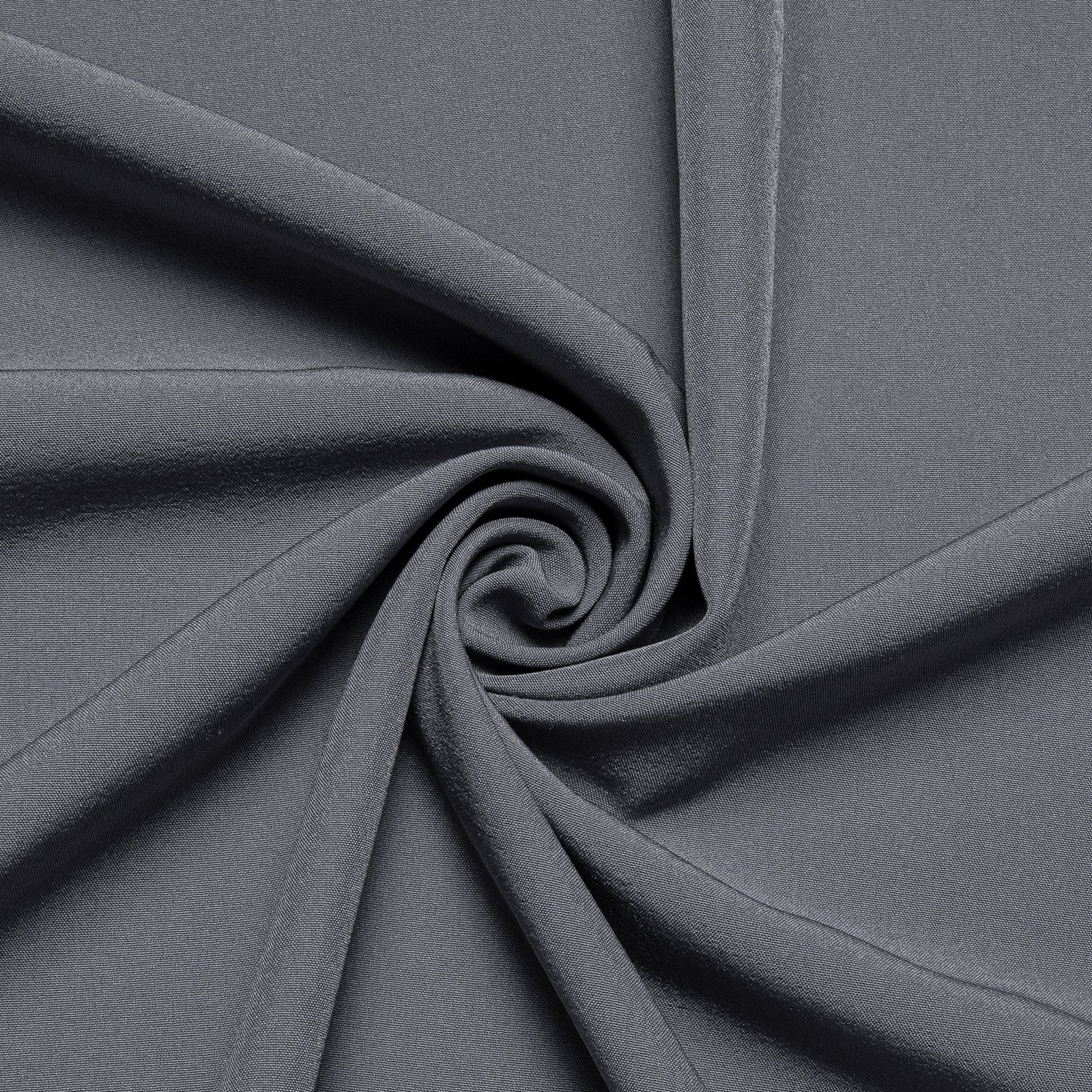 Dark Grey Solid Silk Men's Long Sleeve Business Shirt