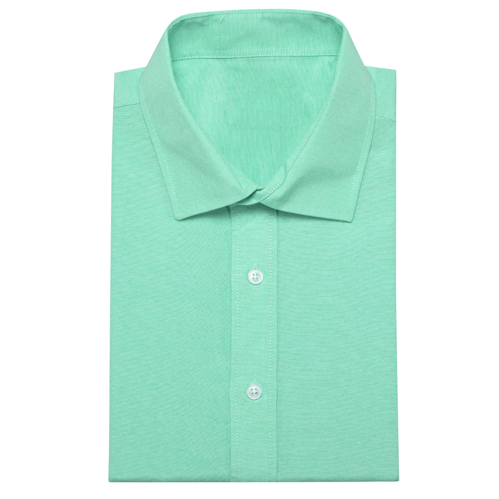 Mint Green Solid Men's Long Sleeve Casual Shirt