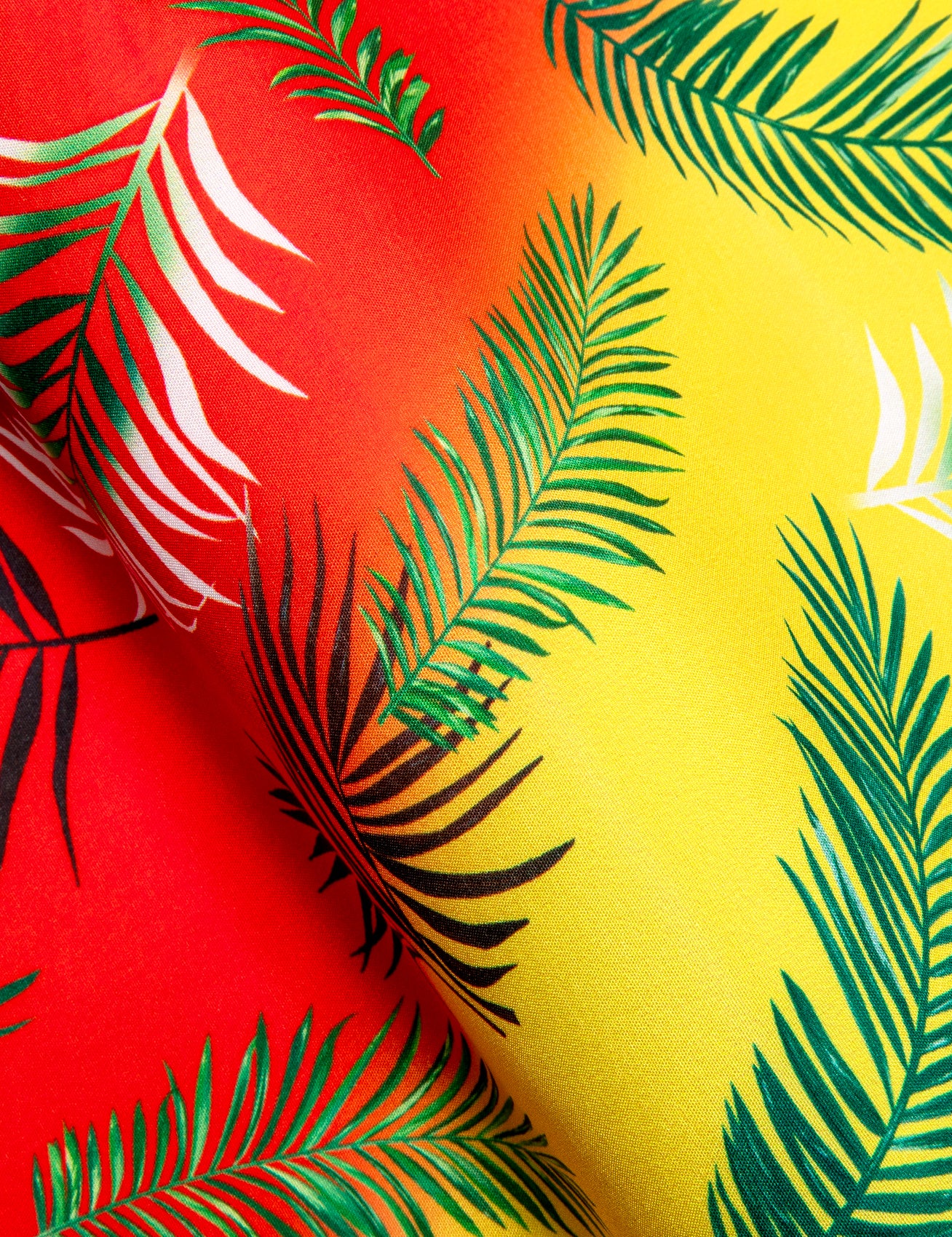 Blue Yellow Red Striped Floral Men's Short Sleeve Summer Shirt