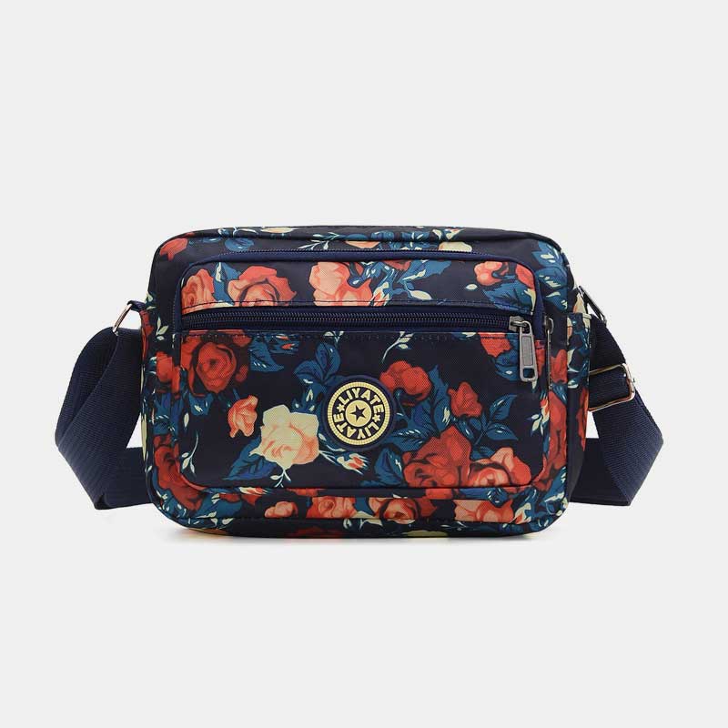 Large Capacity Printing Waterproof Nylon Shoulder Bag Crossbody Bag