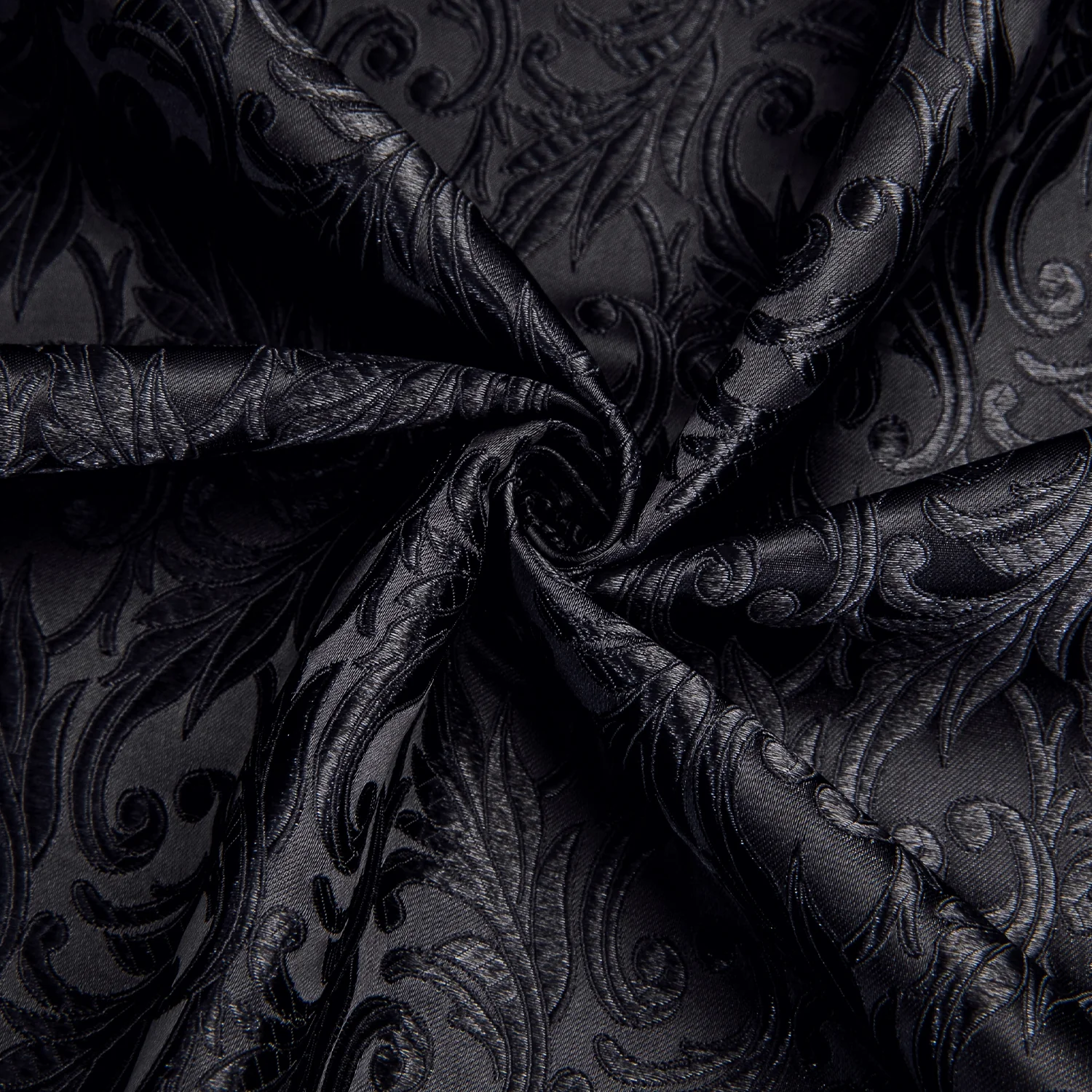 Grey Floral Silk Men's Short Sleeve Shirt