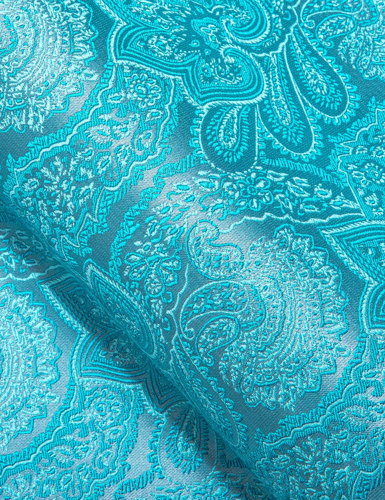 Maximum Blue Green Paisley Men's Long Sleeve Casual Shirt