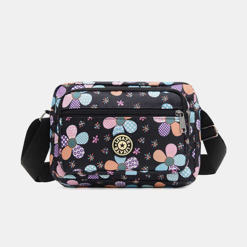 Large Capacity Printing Waterproof Nylon Shoulder Bag Crossbody Bag