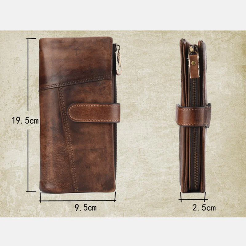 RFID GenuineLeather Long Wallet Purse