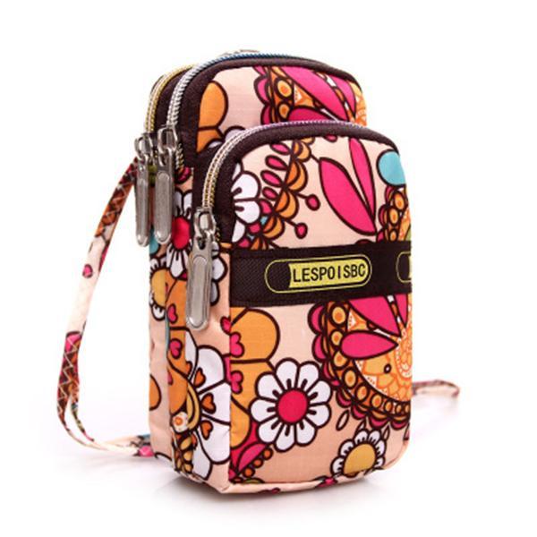 Multi-color Floral Printed Wrist Bag Phone Bag