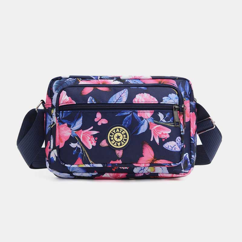 Large Capacity Printing Waterproof Nylon Shoulder Bag Crossbody Bag
