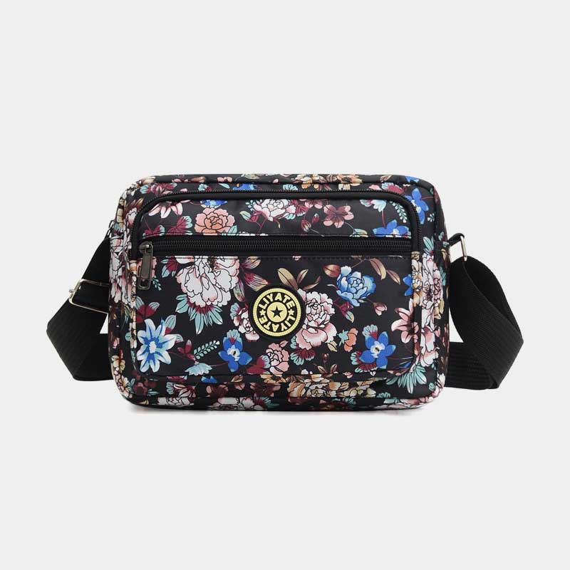 Large Capacity Printing Waterproof Nylon Shoulder Bag Crossbody Bag