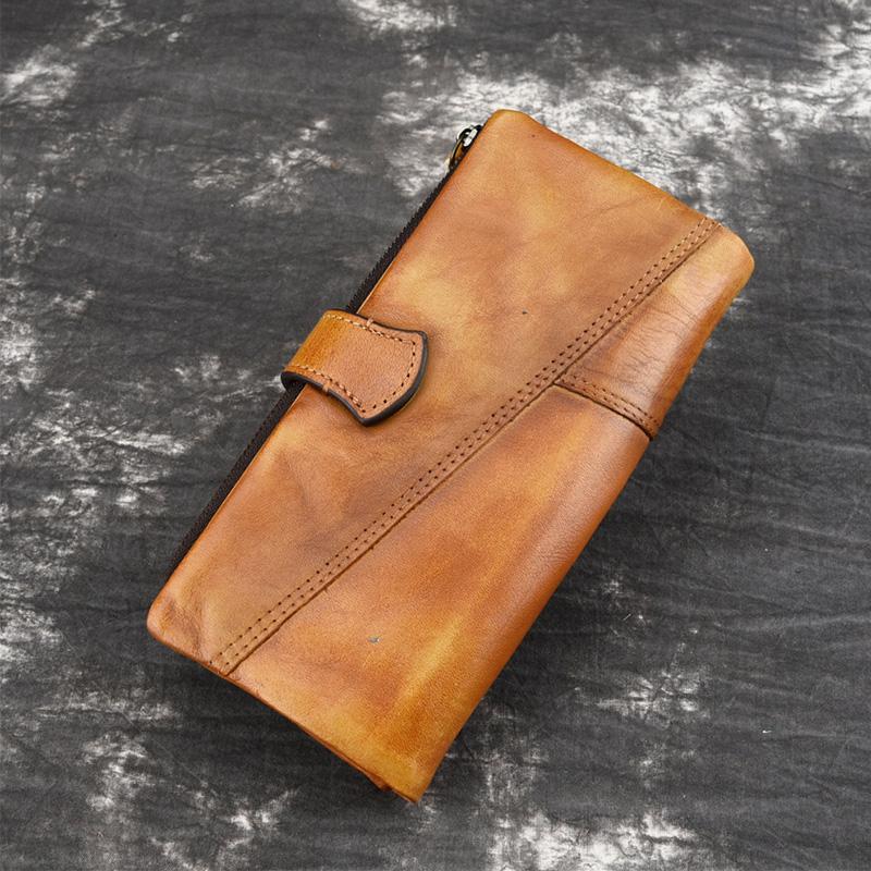 RFID GenuineLeather Long Wallet Purse