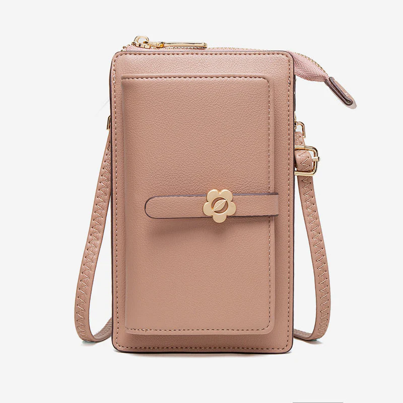 Lightweight Elegant Crossbody Phone Bag with Touchscreen Window