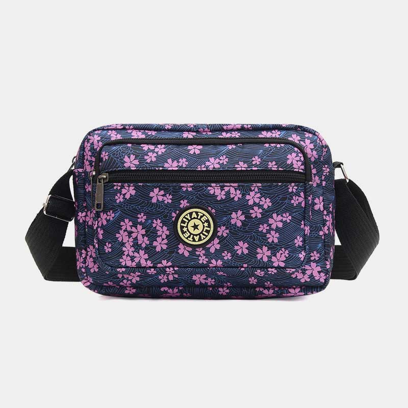 Large Capacity Printing Waterproof Nylon Shoulder Bag Crossbody Bag