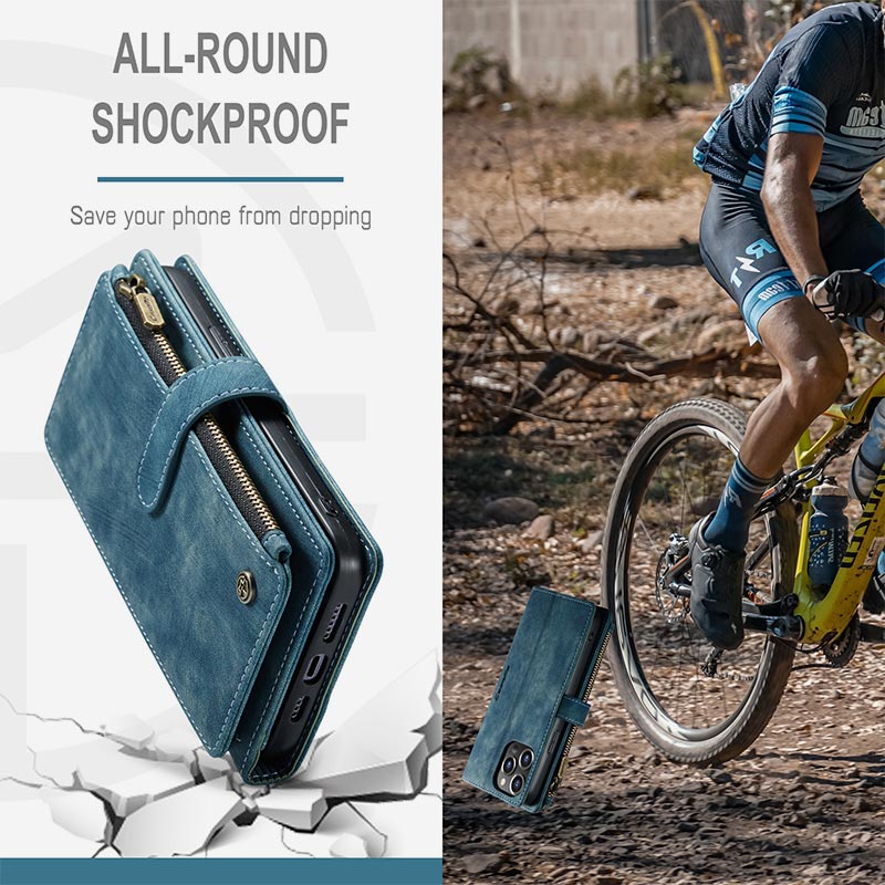 Retro Leather Phone Bag Wallet for iPhone Samsung with Coin Pocket