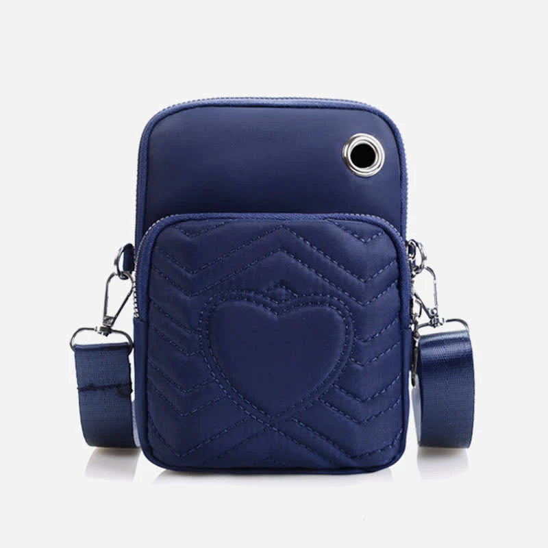 Double Compartment Cellphone Crossbody Mini Bag Lightweight Cute Shoulder Purses