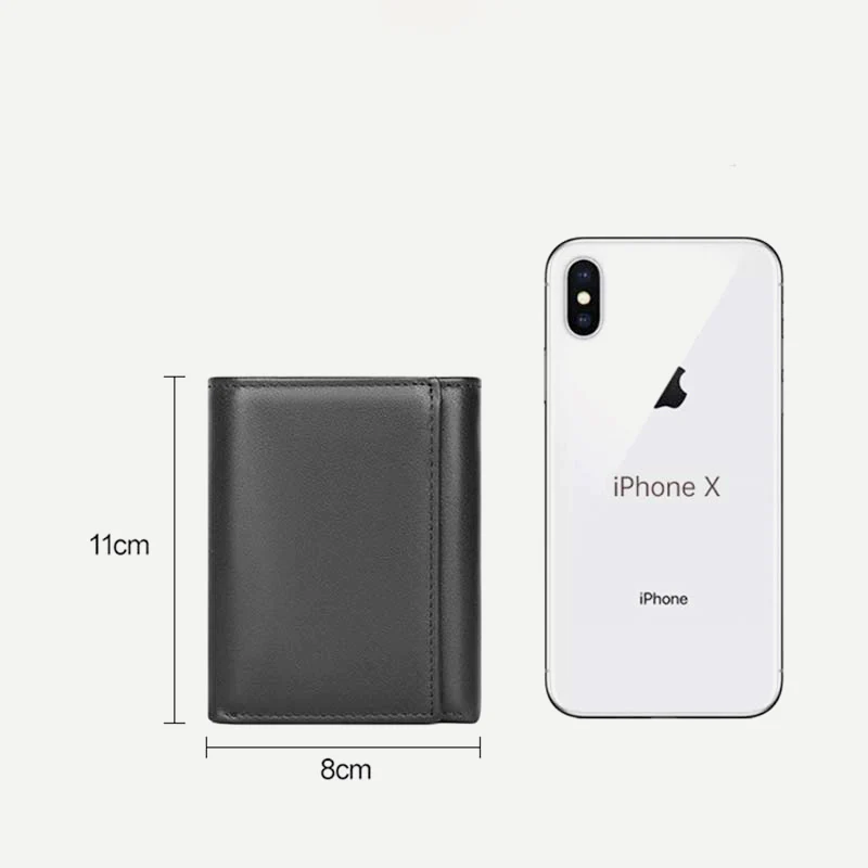 RFID Leather Wallet for Men Front Pocket Slim Trifold Wallet